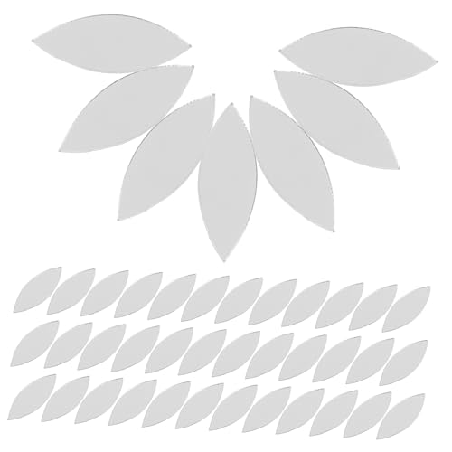 SEWACC 150 Stück Mini Spiegel Mosaikfliesen Selbstklebend Petal Form Kleine Glasstücke für Basteln DIY Wanddekoration Kunstprojekte von SEWACC