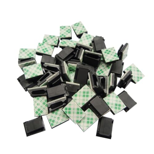 SEWACC 150 Stück Teiliges Kabelclips Schwarz Selbstklebend Kabelhalter Kabelschellen für Kabelmanagement und Kabelführung Kunststoff Langlebig Korrosionsbeständig für Verlängerungskabel von SEWACC