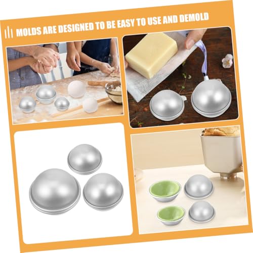 SEWACC 16 Stück Teiliges Aluminium legierung Bastel formset für DIY Badekugel Seifen Badesalzball Herstellung Kleine Kugel backform Langlebig und Einfach zu Entformen für Kreative von SEWACC
