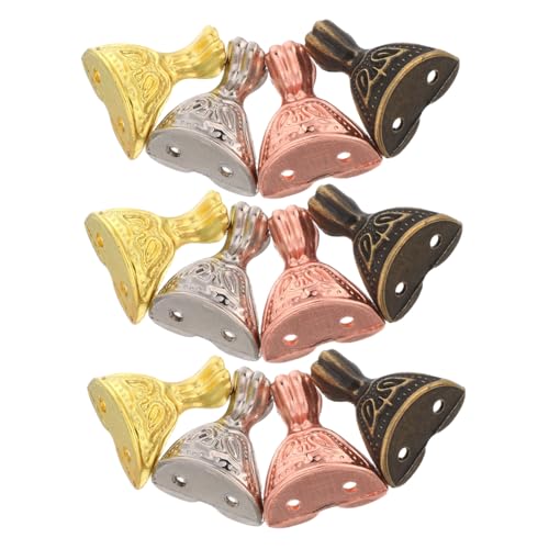SEWACC 16 Stück Teiliges Vintage Bronze Schrankfüße Antike Dekorative Möbelbeine für Schmuckkästchen Kommoden mit Stabilem Bodenschonendem Design von SEWACC