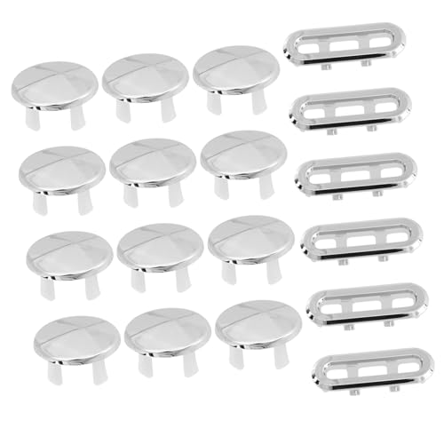 SEWACC 18 Stück Teiliges Waschbecken Überlauf Abdeckung aus Keramik Langlebige Overflow Ringe für Bad Waschtisch Einfache Installation Rostfrei und Stilvolles Design für Langanhaltende von SEWACC