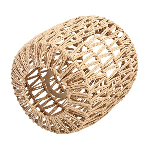 SEWACC 1Stück Handgewebter Lampenschirm Papierseil für Pendelleuchten Design Elegante Lichtabdeckung für Stilvolle Wohnräume Geeignet für Esszimmer und Wohnzimmer von SEWACC