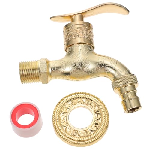 SEWACC 1Stück Vintage Küchenwasserhahn Antiker Einzelhandgriff Wasserhahn für Waschmaschine Wandmontage Goldfarben Installieren Hochwertiges Design für Stilvolle SEWACC 1Stück Vintage Küchenwasserhahn Antiker Einzelhandgriff Wasserhahn für Waschmaschine Wandmontage Goldfarben Installieren Hochwertiges Design für Stilvolle von SEWACC