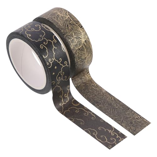 SEWACC 2 Rollen Dekoratives Scrapbook Tape mit Goldprägung DIY Bastelband für Planer Tagebuch Geschenkverpackung Leicht Vielseitig für Scrapbooking und Kreativprojekte SEWACC 2 Rollen Dekoratives Scrapbook Tape mit Goldprägung DIY Bastelband für Planer Tagebuch Geschenkverpackung Leicht Vielseitig für Scrapbooking und Kreativprojekte von SEWACC