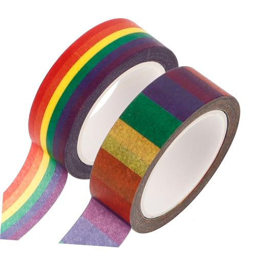 SEWACC 2 Rollen Washi Tape Bunte DIY Scrapbook Klebeband Aquarell Dekoratives Klebeband für Tagebuch Geschenkverpackung Basteln und Journal Dekoration SEWACC 2 Rollen Washi Tape Bunte DIY Scrapbook Klebeband Aquarell Dekoratives Klebeband für Tagebuch Geschenkverpackung Basteln und Journal Dekoration von SEWACC