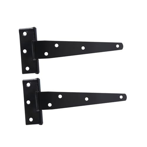 SEWACC 2 STÜCK Schwere T förmige Türscharniere Verzinktes Rostfreies Eisen Befestigung Flexibel Robust Geräuscharm für Holztüren Tore Schränke Schwarz SEWACC 2 STÜCK Schwere T förmige Türscharniere Verzinktes Rostfreies Eisen Befestigung Flexibel Robust Geräuscharm für Holztüren Tore Schränke Schwarz von SEWACC