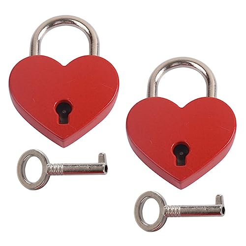 SEWACC 2 Sätze Herzschloss mit Schlüssel Love Locks Schlüsselvorhängeschloss für Reisekoffer Schmuckbox Tagebuch Handtasche für Valentinstag und SEWACC 2 Sätze Herzschloss mit Schlüssel Love Locks Schlüsselvorhängeschloss für Reisekoffer Schmuckbox Tagebuch Handtasche für Valentinstag und von SEWACC