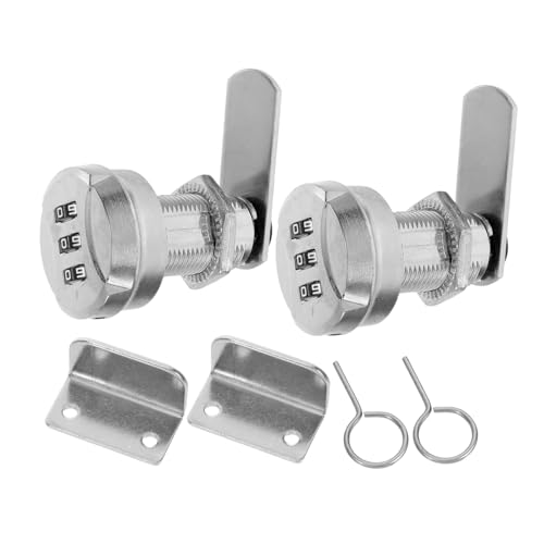 SEWACC 2 Sätze Passwort Schubladenschrankschlösser Schreibtischschloss Zahlenschloss Für Schranktüren Aktenschrank Sicherheitsschloss Zahlenschrankschloss Schrankschloss von SEWACC