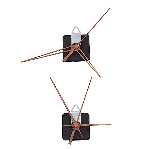 SEWACC 2 Sätze Professioneller Geräuscharmer Quarzuhrwerke mit Holzzeigern Langlebige DIY Uhrwerk Reparaturkits für Wanduhren und Bastelprojekte Einfach zu von SEWACC