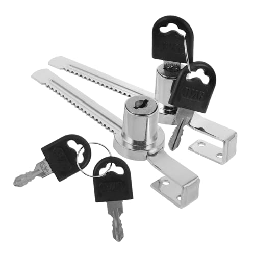 SEWACC 2 Sätze Schiebetürschlösser mit Schlüssel Robuste Ratchet Locks für Vitrinen Sicherer Schutz für und Holzschränke Einfache Montage ohne Werkzeug SEWACC 2 Sätze Schiebetürschlösser mit Schlüssel Robuste Ratchet Locks für Vitrinen Sicherer Schutz für und Holzschränke Einfache Montage ohne Werkzeug von SEWACC