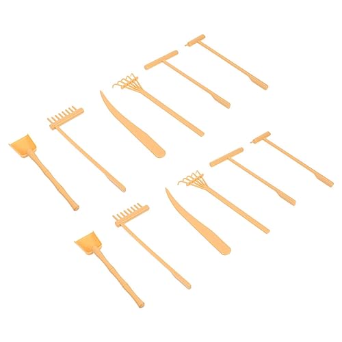 SEWACC 2 Sets Zen-sandgarten-Set Gartenrechen-Set Für Den Schreibtisch Von Tante Und Onkel Zen-Garten-zubehör Sandkasten-Werkzeuge Mini-rechen-Werkzeuge Zen-Garten-zubehör von SEWACC