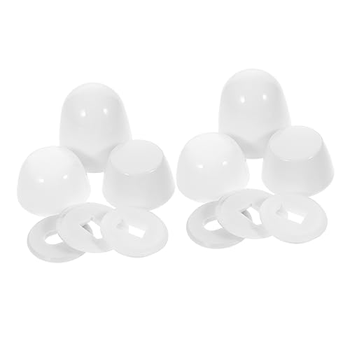 SEWACC 2 Sets Toilettenschraube Dekorative Abdeckung Runde Toilettenbolzenkappen Toiletten Geeignete Gewölbte Toilettensitzbolzen Ersatz Kleine Bolzenabdeckung Für Toilettenrand von SEWACC