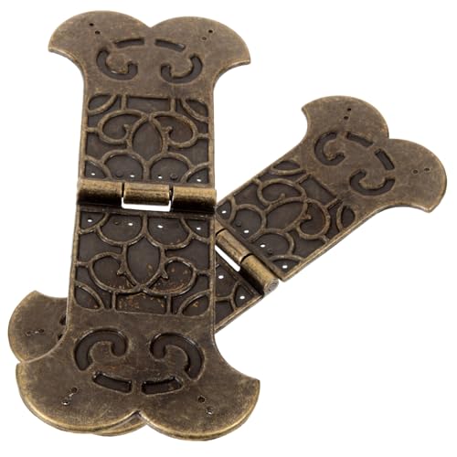 SEWACC 2 Stck Kleine Vintage Scharniere aus Metall Rostfrei Dekorative Klappbeschläge für Holz Schmuckkästen Stabile Einfach zu Montierende Box scharniere in Antikem Stil SEWACC 2 Stck Kleine Vintage Scharniere aus Metall Rostfrei Dekorative Klappbeschläge für Holz Schmuckkästen Stabile Einfach zu Montierende Box scharniere in Antikem Stil von SEWACC