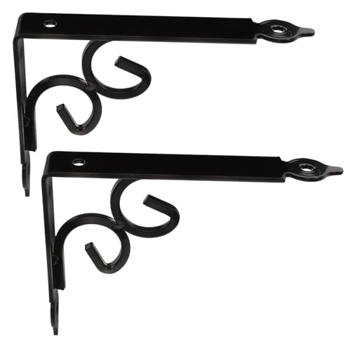 SEWACC 2 Stck. Schwarze Wandregalhalter Metall Regalträger mit Starker Tragkraft Einfache Montage Platzsparend für Schwebende Holzregale Stabile Wandbefestigung SEWACC 2 Stck. Schwarze Wandregalhalter Metall Regalträger mit Starker Tragkraft Einfache Montage Platzsparend für Schwebende Holzregale Stabile Wandbefestigung von SEWACC
