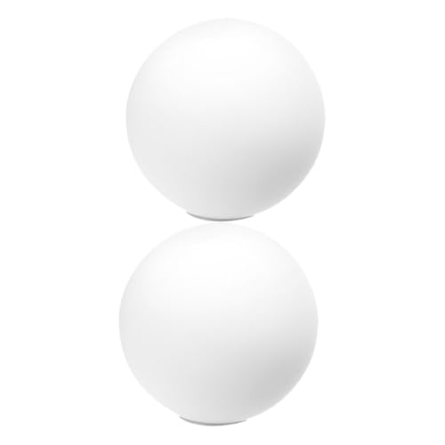 SEWACC 2 Stück Acryl Milchglas Kugel Lampenschirm Ersatz Lichtabdeckung Runde Leuchte Diffusor für Tischlampen und Deckenleuchten Einfache Montage für Wohn Schlafzimmer Beleuchtung von SEWACC