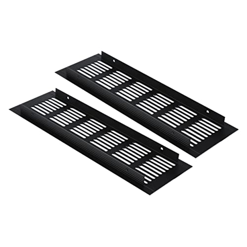 SEWACC 2 Stück Aluminium Lüftungsgitter Rechteckige Atmungsaktive Abdeckungen für Möbel für Schränke und Abluftsysteme Geruchshemmend und Langlebig von SEWACC