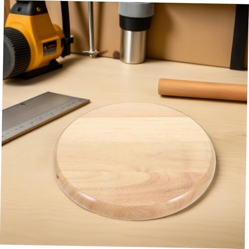 SEWACC 2 Stück Barhocker Sitzfläche Ersatz aus Massivem Holz Runde Sitzplatte mit Abgeschrägtem Robuste Langlebige Holzauflage für Bar Esszimmer und Kantinenhocker Einfache von SEWACC