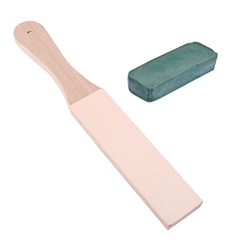 SEWACC 2 Stück Doppelseitiges Holz Schärfbrett mit Lederpolierpaste Teiliges für Rasiermesser Küchenmesser Holzschnitzerei und Lederbearbeitung Tragbarer Messerschärfer mit Praktischem SEWACC 2 Stück Doppelseitiges Holz Schärfbrett mit Lederpolierpaste Teiliges für Rasiermesser Küchenmesser Holzschnitzerei und Lederbearbeitung Tragbarer Messerschärfer mit Praktischem von SEWACC