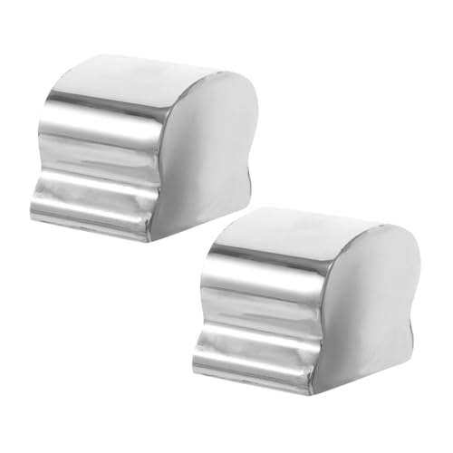 SEWACC 2 Stück Edelstahl Handlauf Endkappen Treppen Handlaufabschluss Treppengeländer Schutzkappen Robust Langlebig Einfache Montage Geeignet für Holz und Handläufe von SEWACC