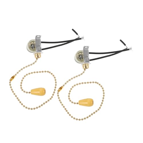 SEWACC 2 Stück Eisen Zugschalter Zugkette für Deckenventilatoren und Lampen DIY Wand Deckenmontage Langlebiger Lampenschalter Ersatz Kompatibel Einfache Installation von SEWACC