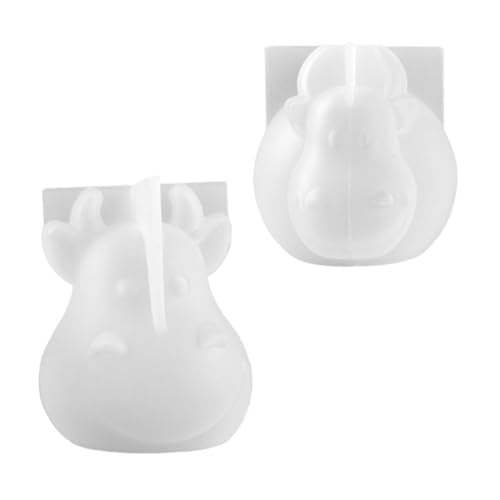 SEWACC 2 Stück Epoxidharzform Kuh Silikonform DIY Bastelset für Kreative Rindermaskottchen Herstellung Langlebig Leicht zu Reinigen für Heimwerker und Geschenkideen von SEWACC