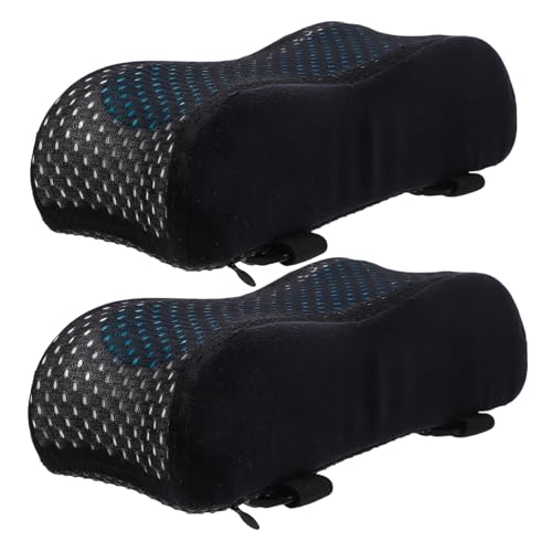 SEWACC 2 Stück Ergonomische Armlehnenpolster Gel rutschfeste Armstützen für Bürostuhl und Gaming Chair Entlasten Ellenbogen und Unterarm Schwarz Komfortabel für Langes Sitzen im Büro von SEWACC