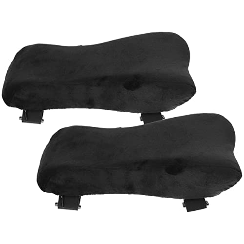 SEWACC 2 Stück Ergonomische Armlehnenpolster für Bürostühle Memory Foam Armkissen für Gaming Stühle Bequem und Praktisch für Ellbogen und Unterarme Schwarz von SEWACC