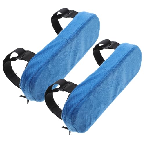 SEWACC 2 Stück Ergonomisches Armlehnenkissen für Bürostuhl Teilig Ellbogenpolster Pfauenblau Abnehmbar und Waschbar Installieren für Gaming und Büroarbeit von SEWACC
