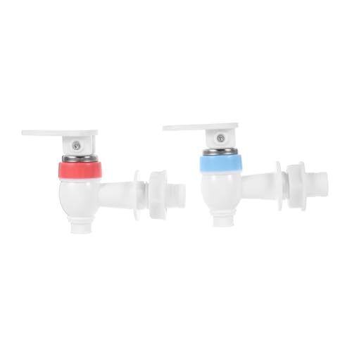 SEWACC 2 Stück Ersatzhahn Wasserspender Kunststoff Kompatibler Wasserhahn mit Heiß und Kaltwasser Ventilen Langlebiger Auslauf für Getränkekühler und Wasserspender Zubehör von SEWACC