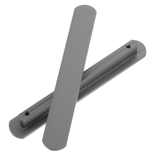 SEWACC 2 Stück Förmige Schwarze Schrankgriffe Stabile Metallgriffe mit Lochabstand Moderne Türgriffe für Kleiderschrank Kommode Küchenschrank Einfache Montage Glatte Oberfläche von SEWACC