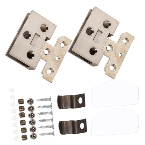 SEWACC 2 Stück Frameless Tür Scharniere Scharnier für Schranktüren Weinregal und Vitrinen und Rostfrei Einfache Montage ohne Bohren SEWACC 2 Stück Frameless Tür Scharniere Scharnier für Schranktüren Weinregal und Vitrinen und Rostfrei Einfache Montage ohne Bohren von SEWACC