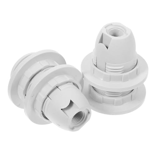SEWACC 2 Stück Gewindefassung Weiß Lampensockel Ersatz Schraubsockel für Tischlampen Deckenleuchten mit Schnellem Lampenwechsel und Guter Isolierung Elegant und Vielseitig SEWACC 2 Stück Gewindefassung Weiß Lampensockel Ersatz Schraubsockel für Tischlampen Deckenleuchten mit Schnellem Lampenwechsel und Guter Isolierung Elegant und Vielseitig von SEWACC