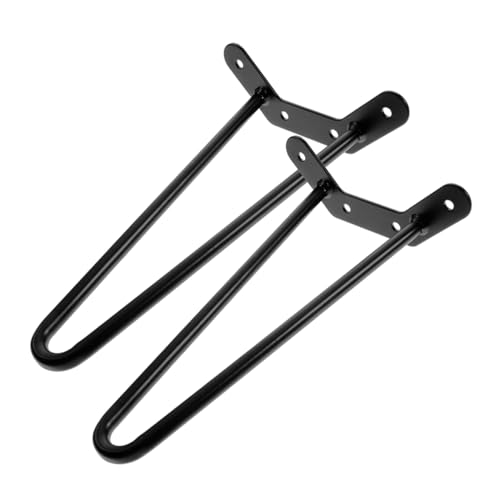 SEWACC 2 Stück Haarnadel Tischbeine Robuste Metallmöbel Beine für Schreibtische Esstische und DIY Projekte Vertikale Höhe Schwarz Langlebig und Tragbar von SEWACC