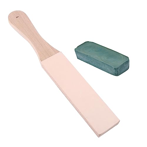SEWACC 2 Stück Handgefertigtes Doppelseitiges Holz Schleifbrett mit Lederstrop und Schleifpaste Messerschärfer für Rasiermesser Küchenmesser und Holzschnitzerei DIY Teilig SEWACC 2 Stück Handgefertigtes Doppelseitiges Holz Schleifbrett mit Lederstrop und Schleifpaste Messerschärfer für Rasiermesser Küchenmesser und Holzschnitzerei DIY Teilig von SEWACC