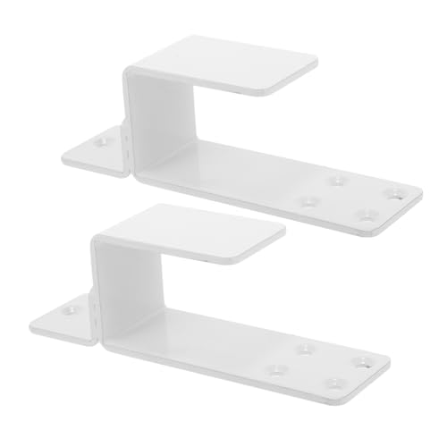 SEWACC 2 Stück Heavy duty Türbarrikade Halter Robuste Türsperre Halterungen Stabiler Türfeststeller für Garagentore und Scheunentore Einfache Montage Sichere Türverstärkung Weiß von SEWACC