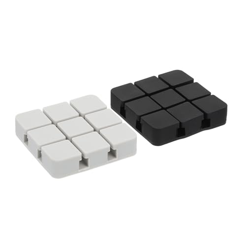 SEWACC 2 Stück Kabelhalter Selbstklebend Flexibler Kabelorganizer für Daten und Ladekabel Praktischer Kabelmanager mit Starkem Halt Geeignet für Schreibtisch Schwarz von SEWACC