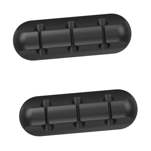 SEWACC 2 Stück Kabelhalter aus Elastischem Silikon mit Robuster Selbstklebung Kabelclips zur Ordentlichen Kabelführung und Drahtorganisation für Wand Schreibtisch Büro und Zuhause von SEWACC