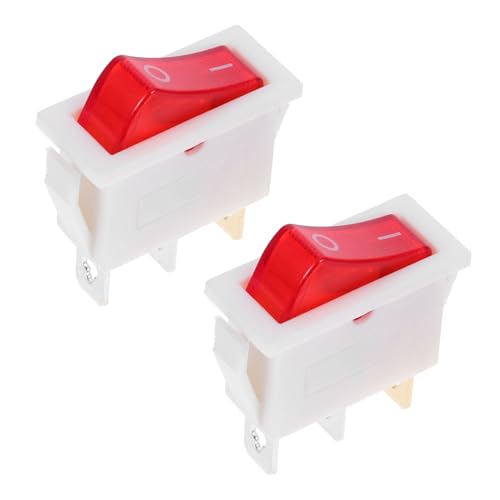 SEWACC 2 Stück Kippschalter mit Licht Pin Boot Design für Wasserspender und Wasserfilter Installieren Beleuchteter Ein Ausschalter für Haushaltsgeräte Langlebiger Elektrischer Schalter von SEWACC
