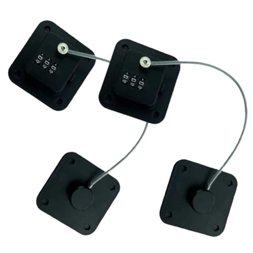 SEWACC 2 Stück Kühlschrank Zahlenschloss ohne Bohren Sichere Gefrierschrank Türsicherung aus Abs PVC Langlebige und Schranksicherung und Installieren von SEWACC