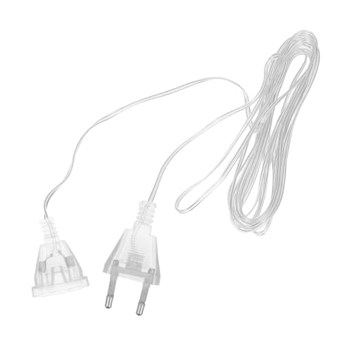SEWACC 2 Stück LED Lichterkette Verlängerungskabel Dünnes Flexibles LED Verlängerungskabel mit Eu Stecker Transparentes Kabel für Weihnachtslichter Party und Außenbeleuchtung Geeignet von SEWACC