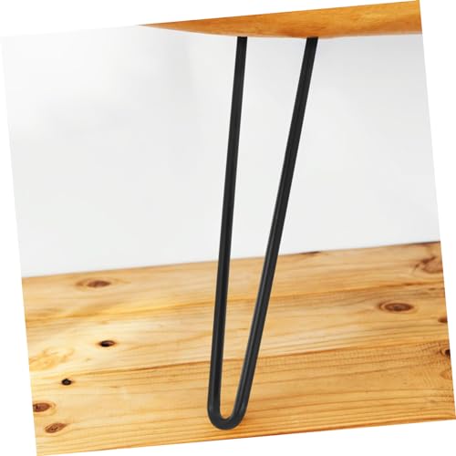 SEWACC 2 Stück Metallmöbelfüße U Form Stabile Tisch und Sofabeine Robuste Ersatzmöbelbeine Metall für Schrank Kommode Vielseitige DIY Möbelfüße Schwarz von SEWACC