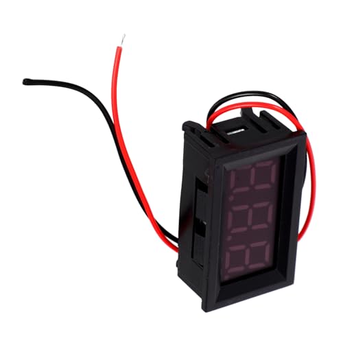 SEWACC 2 Stück Mini LED Voltmeter Digitalanzeige Rot Kompakt Präzise Spannungsmesser für Auto Motorrad Diy Stromkabel Spannungstest von SEWACC