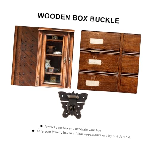 SEWACC 2 Stück Retro Vintage Metallverschluss Scharnier Latch Hasp für Schmuckkästchen Holzboxen Aufbewahrungsboxen Langlebiger Zinklegierung Verschluss mit Schrauben Rostfrei Einfach zu SEWACC 2 Stück Retro Vintage Metallverschluss Scharnier Latch Hasp für Schmuckkästchen Holzboxen Aufbewahrungsboxen Langlebiger Zinklegierung Verschluss mit Schrauben Rostfrei Einfach zu von SEWACC