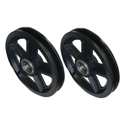 SEWACC 2 Stück Schwarze Dicke Türlaufrolle mit Lager Robuste Umlenkrolle für Schiebetüren Verschleißfest und Langlebig Geeignet für Scheunentore und Hängeschienen von SEWACC