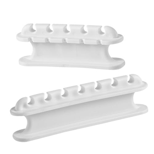 SEWACC 2 Stück Selbstklebende Kabelclips Silikon Kabelhalter für Schreibtisch Kabelmanagement Organizer Kabel Ladekabelhalterung Entwirrt USB Computer Ladekabel Weiß Groß und Mittel von SEWACC