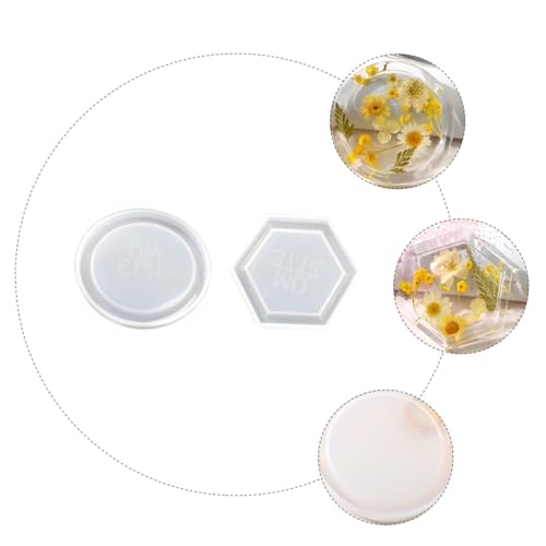 SEWACC 2 Stück Silikonform DIY Epoxidharz Formen Hexagon Rund Silikon Tray Mold für Platte Teller Untersetzer Basteln Langlebig Sicher Praktisch SEWACC 2 Stück Silikonform DIY Epoxidharz Formen Hexagon Rund Silikon Tray Mold für Platte Teller Untersetzer Basteln Langlebig Sicher Praktisch von SEWACC
