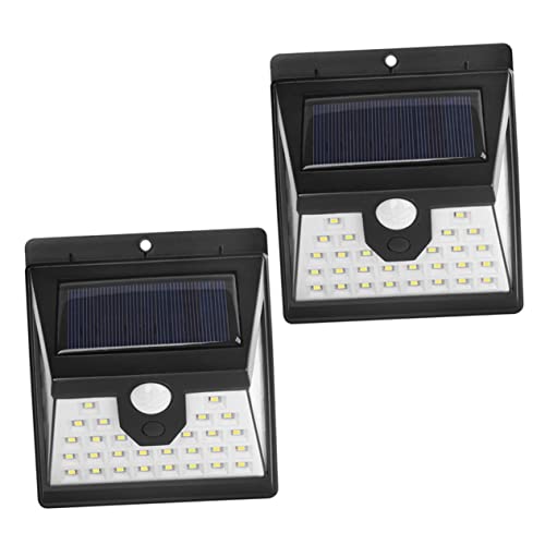 SEWACC 2 Stück Solarsensor Wandleuchte Solarleuchten Für Draußen Wasserdichte LED Solarleuchten Solarleuchte Für Draußen Terrassen/Verandaleuchte Solar Gartenleuchte Solar von SEWACC