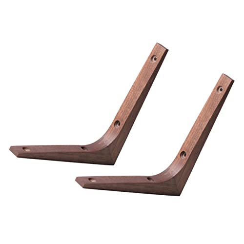 SEWACC 2 Stück Stabile Regalhalter Massivem Holz mit Zapfenverbindung Robuste Wandwinkel für Bücherregal Gartenregal Küchen und Badregal Vielseitige Wandbefestigung für Keller Wohnzimmer von SEWACC