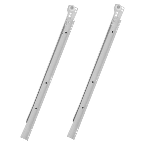 SEWACC 2 Stück Teiliges Abnehmbare Schubladenschienen aus Kaltgewalztem Geräuschlose Verschleißfeste Führungsschienen für Küchen Kleiderschrank mit Kugelgelagertem Sanftem Lauf von SEWACC