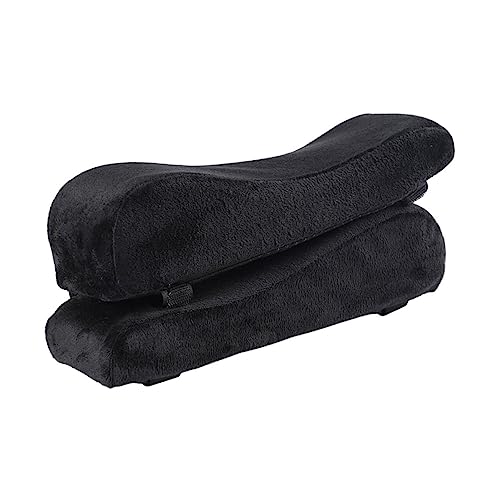 SEWACC 2 Stück Teiliges Armlehnenpolster aus Atmungsaktivem Polyester und PU Verschleißfest Komfortable Memory Schaum Armauflage für Bürostuhl Gaming Büro und Rollstuhlnutzung von SEWACC